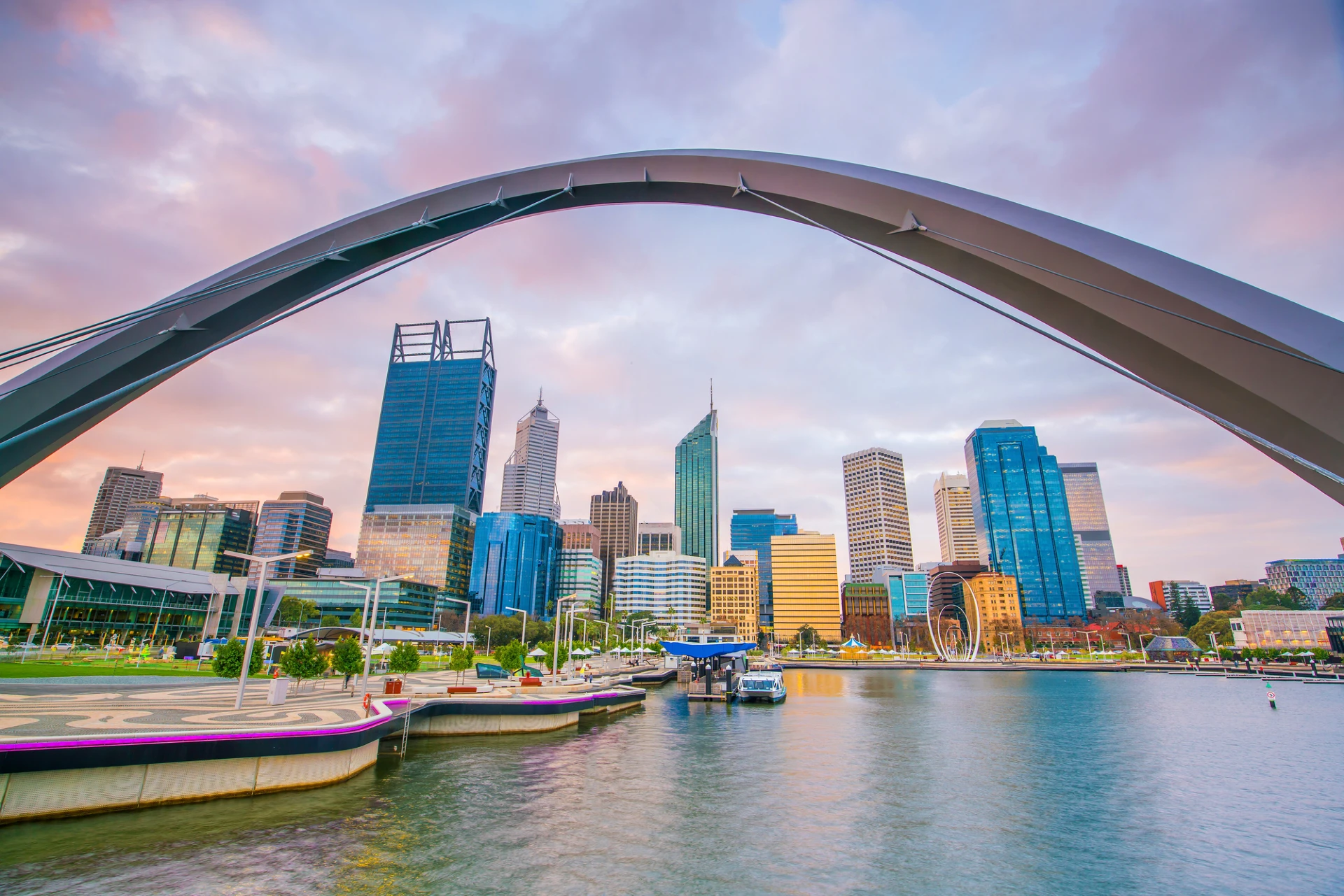 image overlooking perth cbd and modern port facilities